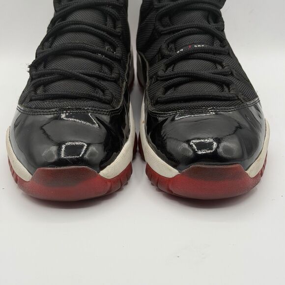 Air Jordan 11 XI Bred Retro 2001 Shoes Mens 10.5 Black Red Playoffs 136046-061 main image 14